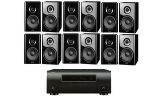 Conjunto Denon POA-3012CI + 12x Denon SC-N7 Negro