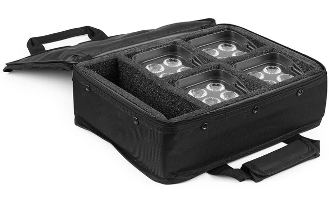Valise Souple BeamZ AC-460 Pour 4 Projecteurs - Dimensions 390x350x220 Mm, Léger (1.2 Kg), Idéal DJ Mobile