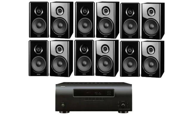 Conjunto Denon POA-3012CI + 12x Denon SC-N7 Negro