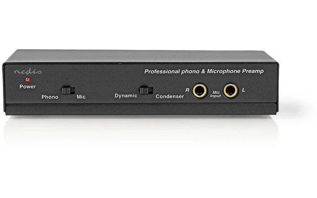 Preamplificador profesional - Micrófono - Phono - Nedis AAMP2420BK