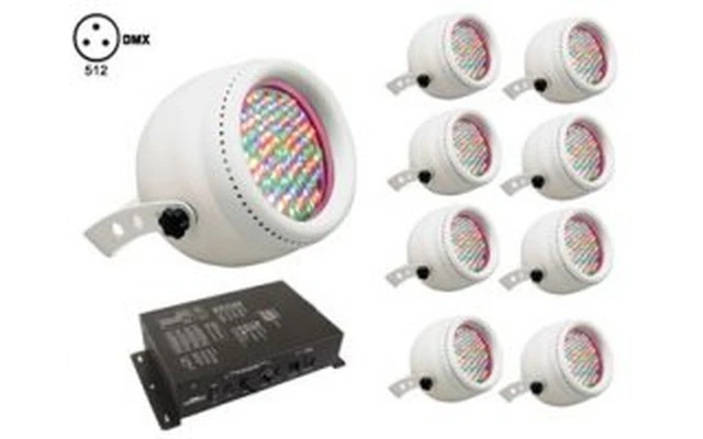 8 Focos LED con Controlador DMX