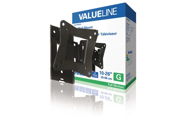 Soporte de pared con rotación completa para TV de 10 - 26"/25 - 66 cm y de hasta 15 kg