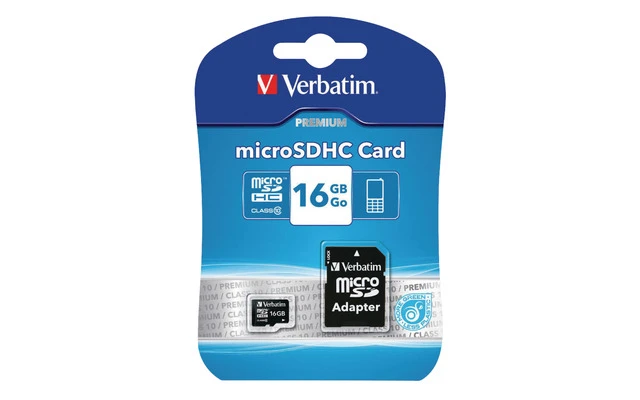 Verbatim 44082 Micro SDHC 16 GB Clase 10 con adaptador
