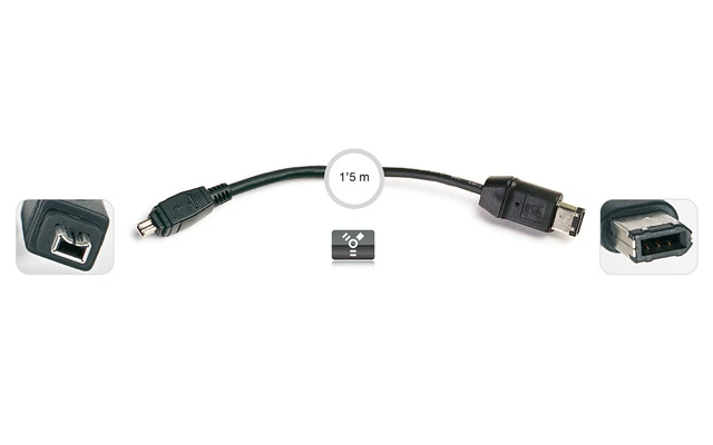 Firewire 4 pin DV video digital - Firewire 6 pin - 1.5M
