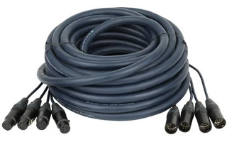 DAP Neutrik DMX Snake de 4 vías y 5 pines XLR , Cable Snake 4 Universos - 10 metros