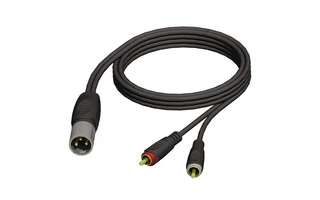 Adam Hall Cables REF 703 5 - Cable de Audio de XLR macho a 2 RCA macho 5 m