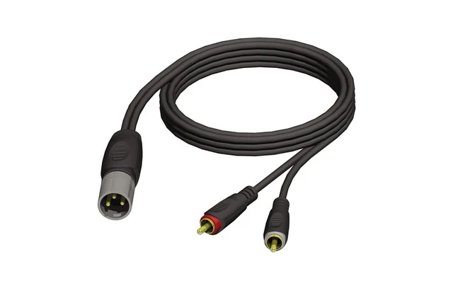 Adam Hall Cables REF 703 5 - Cable de Audio de XLR macho a 2 RCA macho 5 m