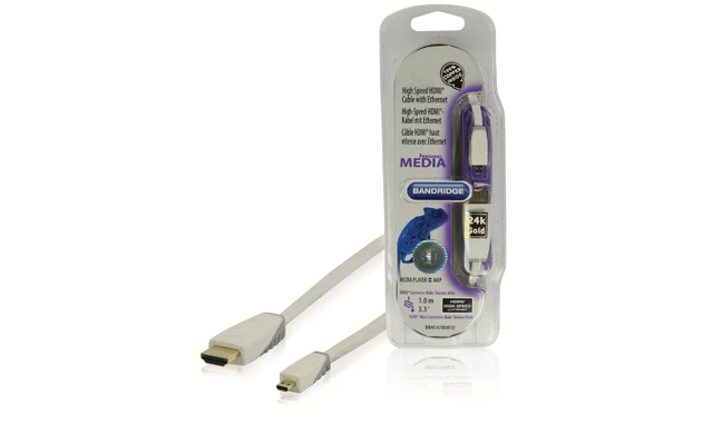 Cable HDMI® de Alta Velocidad con Ethernet de 1.00 m - Bandridge BBM34700W10