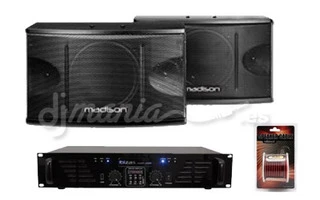 Conjunto Disco Karaoke 18-01 - 4 x Altavoces 10" con amplificación
