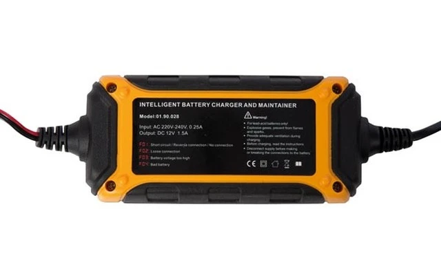 Cargador de batería inteligente para baterías de Plomo-Ácido de 12V - 1.5A