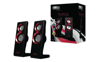 Speaker 2.0 Wired USB 2x 1 W Red - Sweex SP201