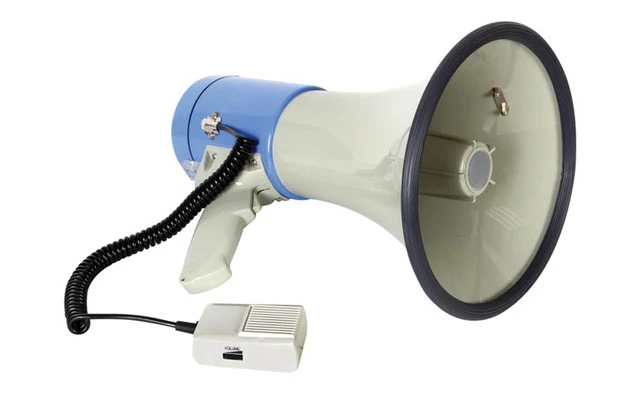 Megáfono con ranura para tarjeta SD y puerto USB - 25W