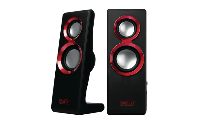 Imagenes de Speaker 2.0 Wired USB 2x 1 W Red - Sweex SP201