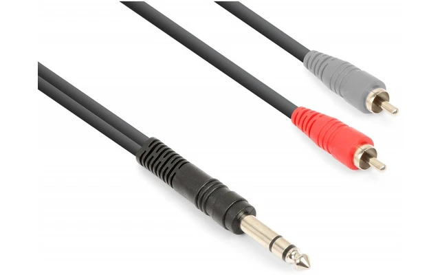 Vonyx Cable 6.3mm Stereo- 2 RCA Macho 1.5m