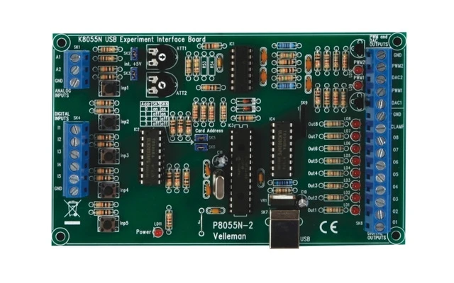 TARJETA INTERFACE USB DE EXPERIMENTACIÓN K8055N