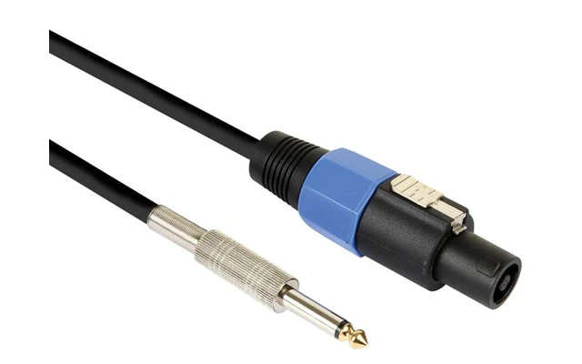 Cable de altavoz profesional, conector de 2 polos macho a conector mono macho de 6.35mm (5m)