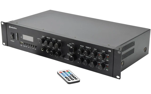 Adastra A4 Amplificador multicanal profesional 4 x 200W RMS