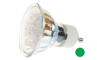 Bombilla LED GU10, 240V color VERDE
