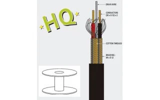 EDC CABLE MICROFONO HQ 2 CONDUCTORES+MALLA+MASA 100M
