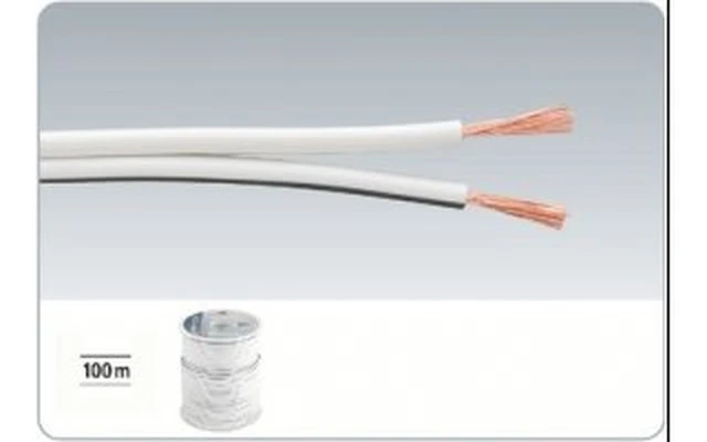 Cables de altavoz - Bobina 100m Blanco