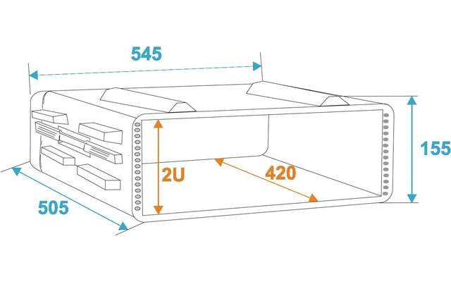 Roadinger Rack KR-19 ABS 2U