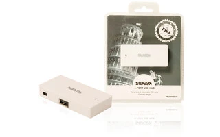 Concentrador USB de 4 puertos Pisa en blanco - Sweex NPUS0480-01