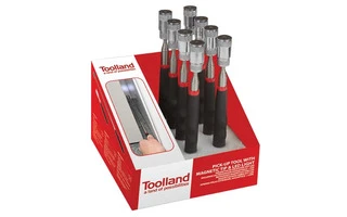 Expositor con 8 x Recoger magnético con LED