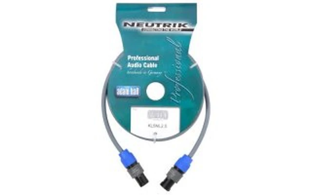 Cable de altavoz de 2 x 4 mm ² / 10 m 2-polos Neutrik Speakon
