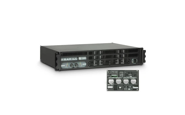 Ram Audio S 1500 GPIO Amplificador de PA 2 x 880 W 2 Ohmios con Módulo GPIO