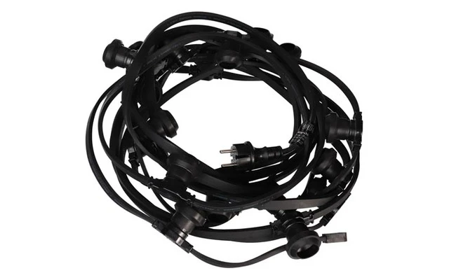 Guirnalda para bombillas LED - 50 x Casquillo E27 - sin bombillas - 25 m