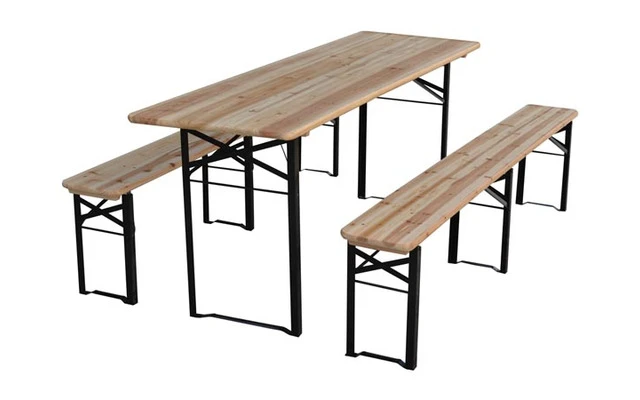 Mesa con 2 bancos - 220 x 80 x 76 cm