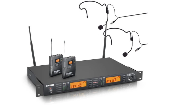 LD Systems WS 1000 G2 BPH2 - Sistema inalámbrico con 2 petacas y 2 micrófonos de diadema