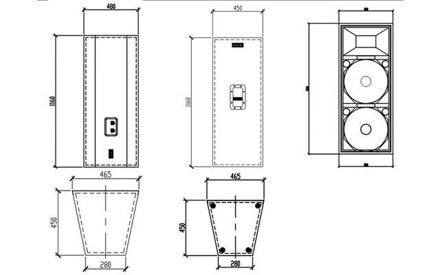 Caja acústica 2 x 15