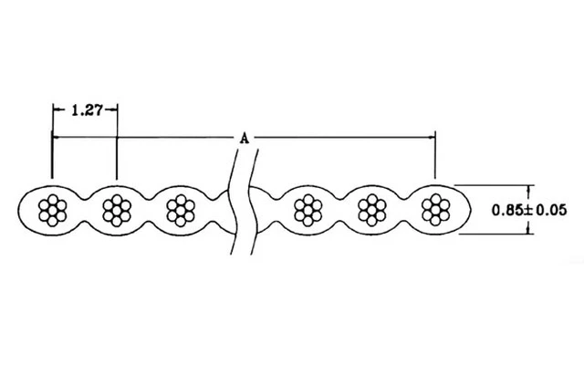 Cable plano 20 conductores gris, 30m