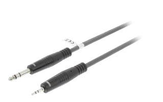 Cable de Audio Estéreo Macho de 6,35 mm - Macho de 3,5 mm de 3,0 m Gris Oscuro - Sweex SWOP23205