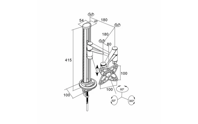 Soporte de mesa para TV giratorio e inclinable DB1023TN 
