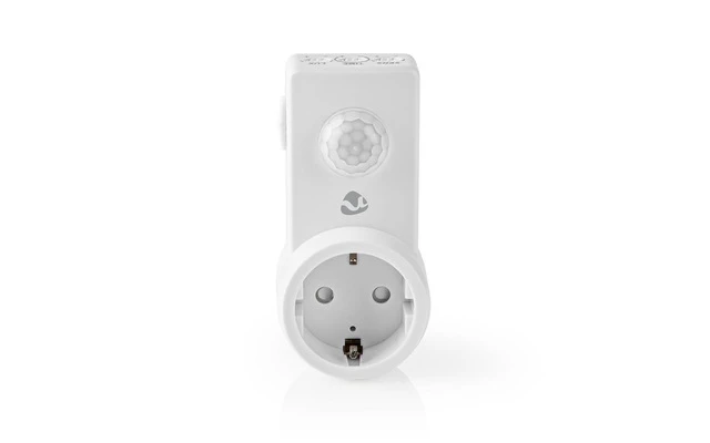 Detector de Movimiento - Toma de Tipo F (Schuko) - Ajustes de Tiempo, Luz Ambiental y Sensibilid