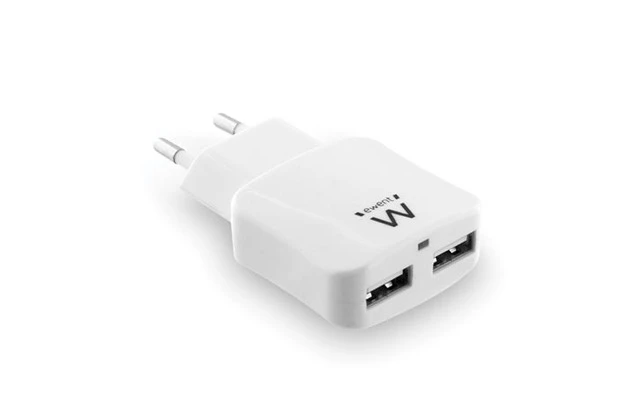 EWENT - CARGADOR INTELIGENTE CON 2 PUERTOS USB - 2.4 A