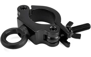 RIGGATEC 400200086 Semiabrazadera estrecha negra con cáncamo 170kg (48-51 mm)