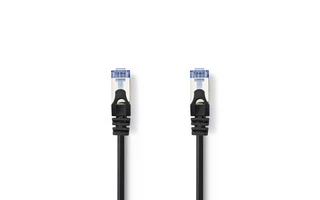 Cable de Red CAT6a SF/UTP - RJ45 Macho - RJ45 Macho - 1,0 m - Negro - Nedis CCGP85320BK10