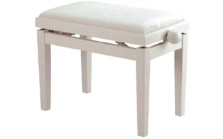 Admira Banqueta regulable para piano blanco mate