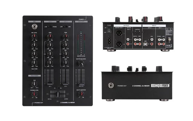 Mesa de mezclas de 2 canales + USB