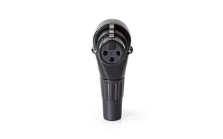 Conector XLR - XLR de 3 pines hembra en ángulo - Negro - Nedis COTP15903BK