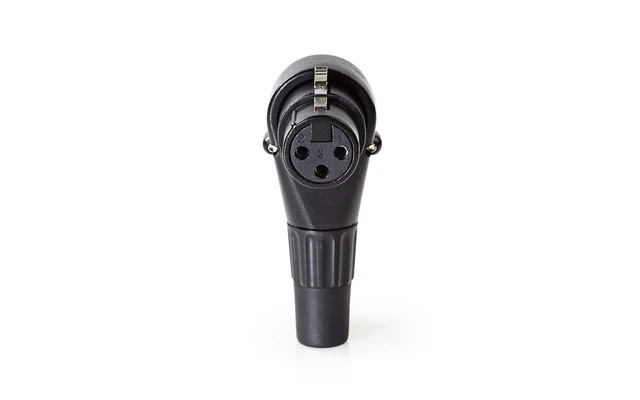 Conector XLR - XLR de 3 pines hembra en ángulo - Negro - Nedis COTP15903BK