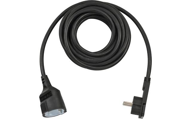 Cable de Extensión de Alimentación 5 m H05VV-F 3G1.5 IP20 Negro - Brennenstuhl 1168980050