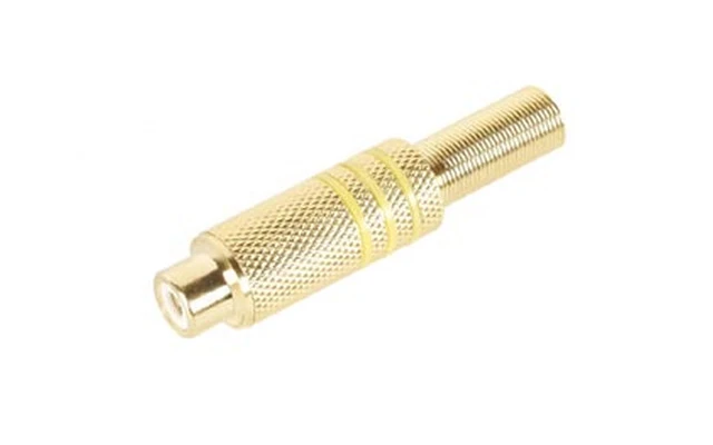 CONECTOR RCA HEMBRA DORADO - AMARILLO