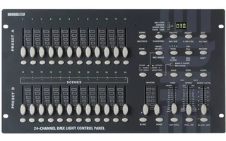 Controlador de iluminación DMX de 24 canales