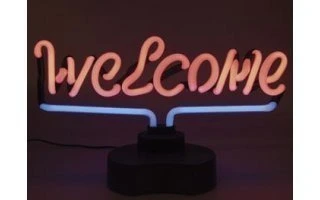 Anuncio luminoso "BIENVENIDO"