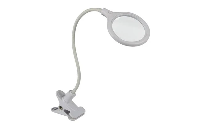 Lámpara LED con lupa y clip de fijación - 5 dioptrías - 6W - 30 LEDs - Color blanco