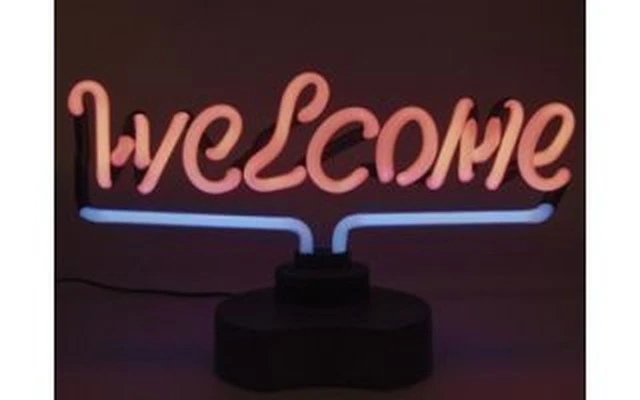 Anuncio luminoso "BIENVENIDO"